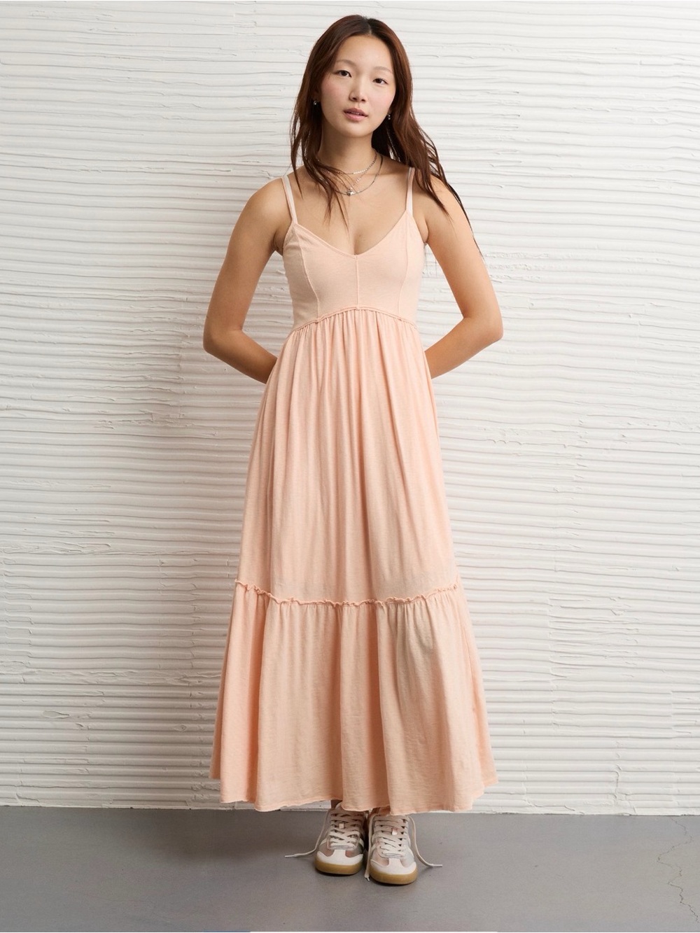 American Eagle Outfitters Blush Pink Maxi Dress